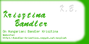 krisztina bandler business card